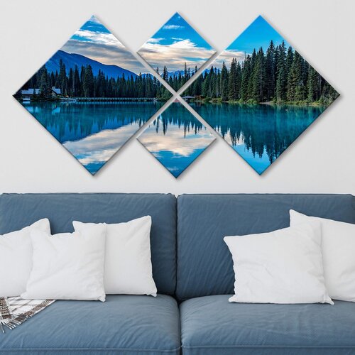 Wallity 4MDF1714315120 multicolor decorative mdf painting (4 pieces) Cene