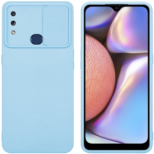 Ohišje, združljiv s Samsungom v Bonbon Light Blue - Zaščitni pokrov iz fleksibilnega silikona TPU in z zaščito pred kamero, (20603921) Cene