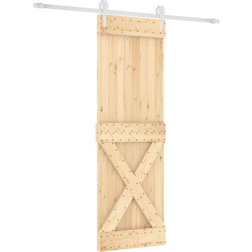 vidaXL Drsna vrata s kompletom vodil 70x210 cm trdna borovina, (20804567) Cene