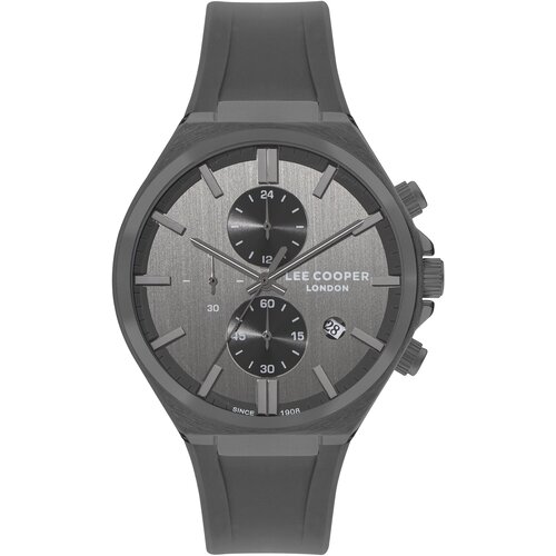 Lee Cooper Muški ručni sat, Kvarcni mehanizam, 46mm, Sivo kućište, Sivi, LC07854.066 Cene