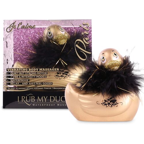 Big Teaze Toys my duckie paris 2.0 - igriv raček, vodoodporen klitorisni vibrator (zlat) Cene
