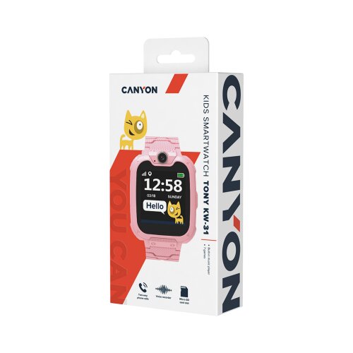Canyon Tony dječiji pametni sat CNE-KW31RR, Mirco SIM card, PinkID: EK000431407 Slike