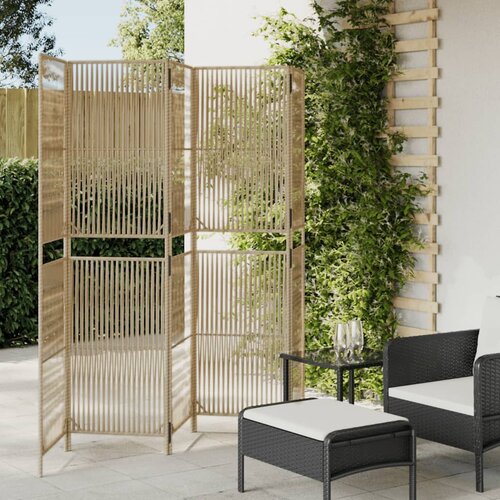  The Living Store Pregrada za sobo 5 plošče bež poli ratan - Pregrada Za Sobo, (21486113) Cene