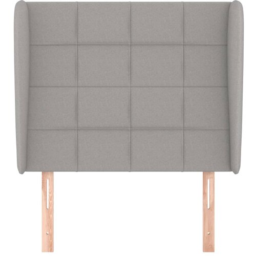  Uzglavlje s u&amp;scaron;ima svjetlosivo 93x23x118/128 cm od tkanine Slike