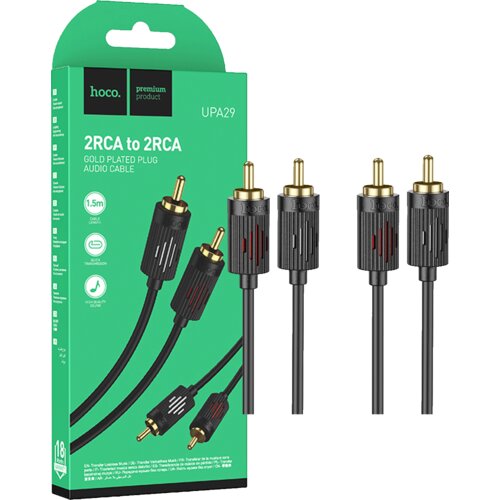 hoco. Audio kabl 2 x RCA UPA29 1.5m, Crni Cijene