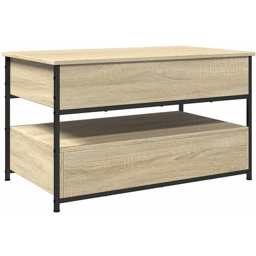  Stolić za kavu boja hrasta sonome 85x50x50 cm od drva i metala Slike