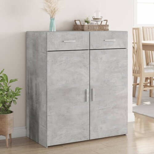  Komoda siva boja betona 80 x 42,5 x 93 cm od konstruiranog drva Cijene