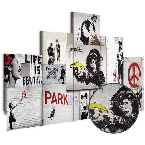  Slika - Street Crimes: Banksy Art 200x100 Premium Print Cijene