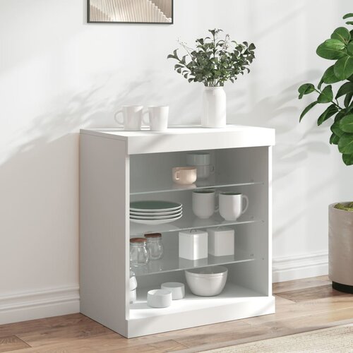  Komoda s LED svjetlima bijela 60,5 x 37 x 67 cm Cijene