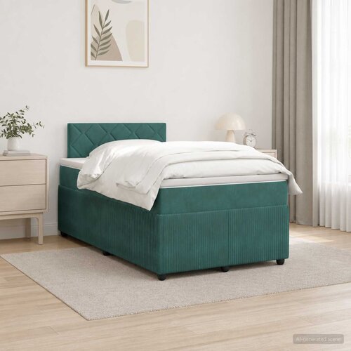  Boxspring krevet s madracem Tamnozelena 120 x 190 cm Bar&scaron;un Cijene