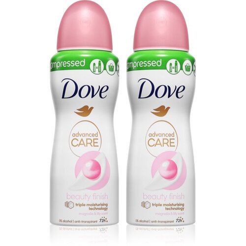 Dove Advanced Care Beauty Finish antiperspirant pr&amp;scaron;ilo 2x100 ml Slike