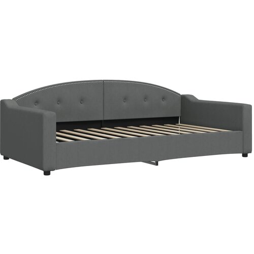 VidaXL Raztegljiva postelja temno siva 100x200 cm blago, (20792432) Slike