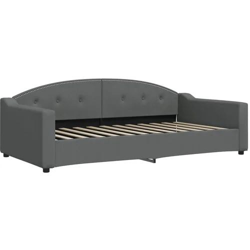 vidaXL Raztegljiva postelja temno siva 100x200 cm blago, (20792432) vidaXL Raztegljiva postelja temno siva 100x200 cm blago, (20792432)