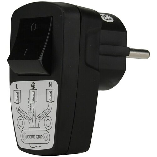 Unitec Kutni utikač sa za&amp;scaron;titnim kontaktom (250 V, 10 A, IP20, Crne boje) Slike