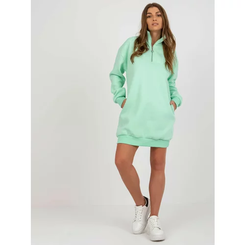 Fashion Hunters Mint basic sweatshirt dress with pockets