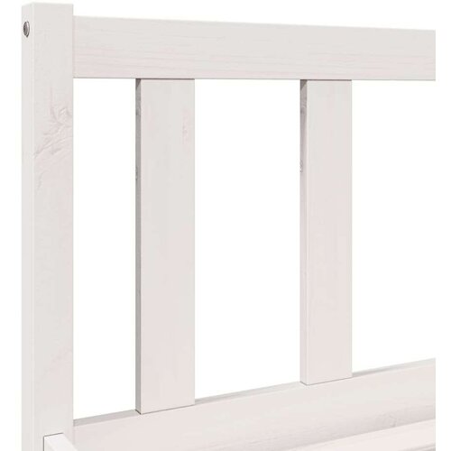 VidaXL Okvir kreveta bez madraca bijeli 90x210 cm masivna borovina Slike