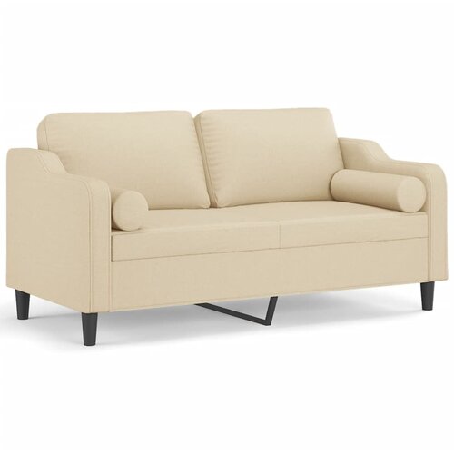 Maison Chic kavč - Sofa - Kanape dvosed z blazinami krem 140 cm blago, (21726990) Cene