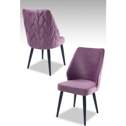 Hanah home set puf fotelja, 48x90x43 cm, 4 dijela, crna i ljubičasta Cijene