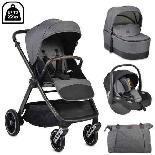 Cangaroo Kolica za bebe Macan 3u1 iSize sedište – Grey Cene