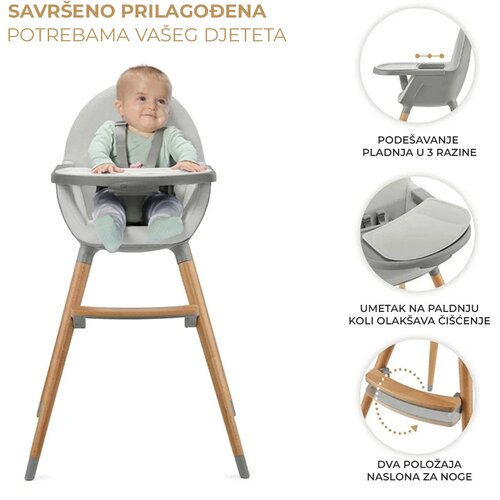 Kinderkraft Hranilica Fini 2 2u1, Grey Slike