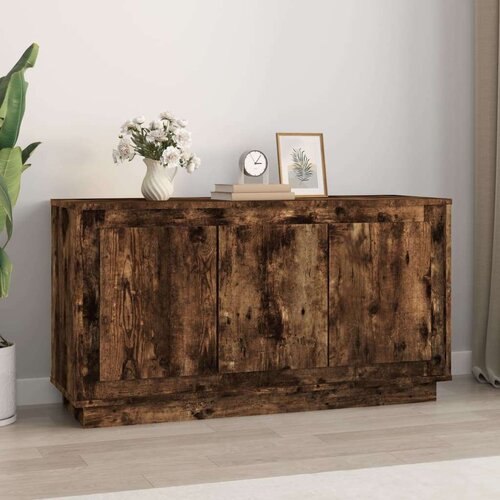  Komoda boja dimljenog hrasta 102x35x55 cm od konstruiranog drva Slike