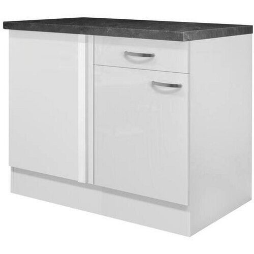 XXXL Kotna Spodnja Omarica Alba, Bela, &amp;Scaron;. 110 Cm Slike