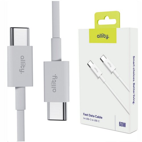 ALLITY kabel AUC-03 USB-C -USB-C 2,0 m 60W BELO Slike