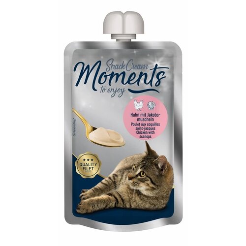 Moments poslastica za mačke Cream piletina i &amp;scaron;koljke 100 g Slike