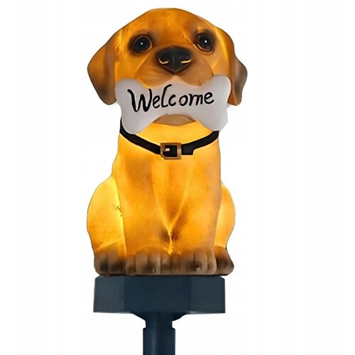  Solarna LED vrtna svetilka psiček welcome 41cm 2W Slike