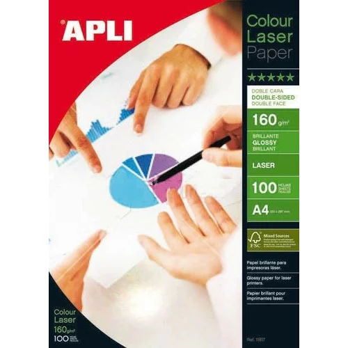  papir APLI A4 Laser Glossy - 160 g, 100 listova