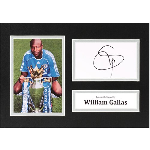  William gallas signed A4 photo display chelsea autograph memorabilia coa Cene