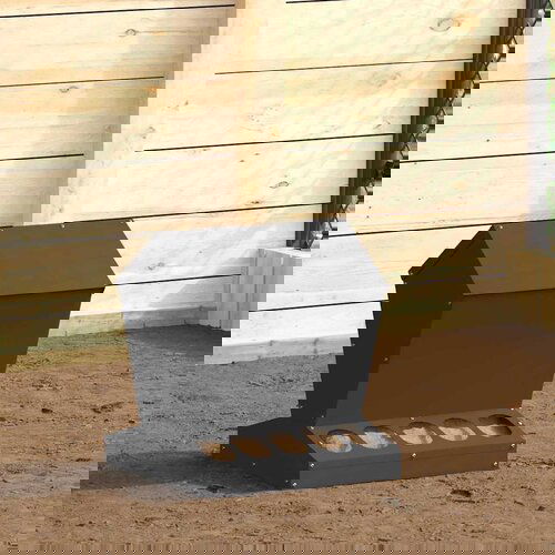 vidaXL Hranilnik za piščance Črna 40 x 40 x 45 cm Hladno valjana jeklo Cene