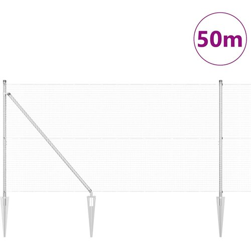  Zavareno žičano ograđivanje s bodljama 50 x 1,4 m Srebrna Mreža Slike
