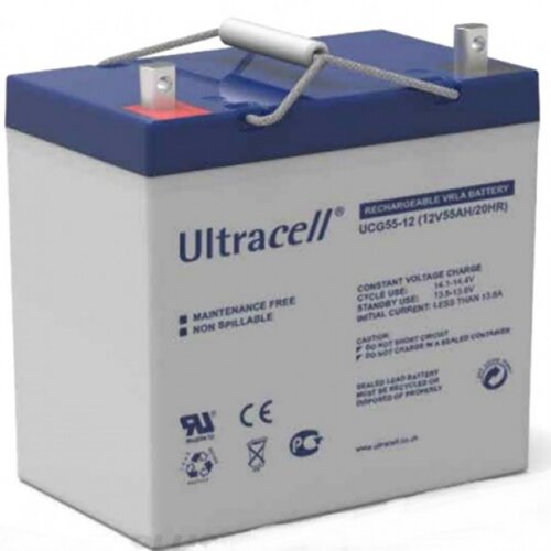 Ultracell UCG55 12 12v 55ah, olovna GEL VRLA baterija sa konektorom F10 228137216mm Slike