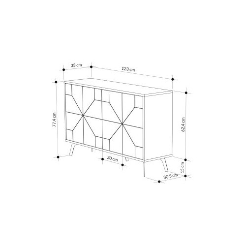 Hanah home dune - anthracite anthracite console Cene