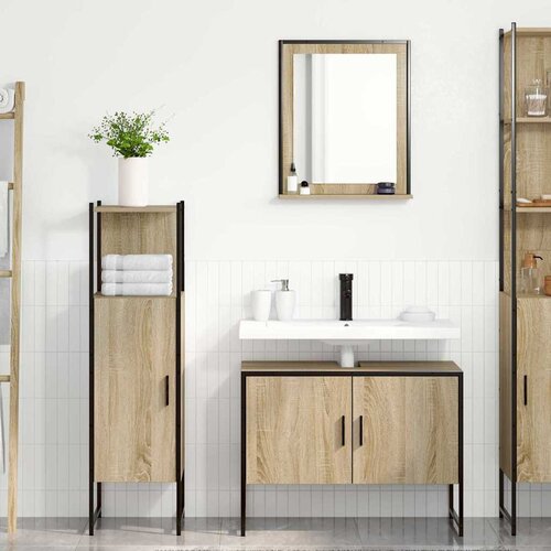  Set namje&scaron;taja za kupaonicu 3 kom. Smeđa 33 x 33 x 120,5 cm Cijene