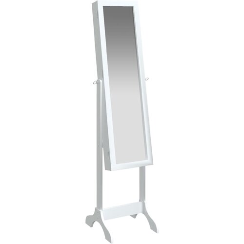 Maison Chic Prostostoječe Ogledalo - Zrcalo - Kozmetično ogledalo belo 34x37x146 cm, (21698092) Cene