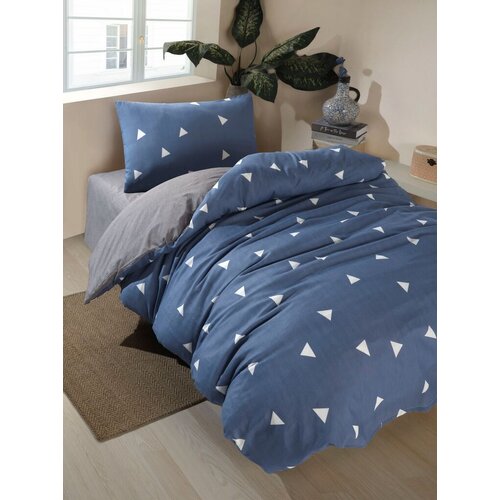 Lessentiel Maison set posteljina geometrik, 160x240 cm, teget Cene