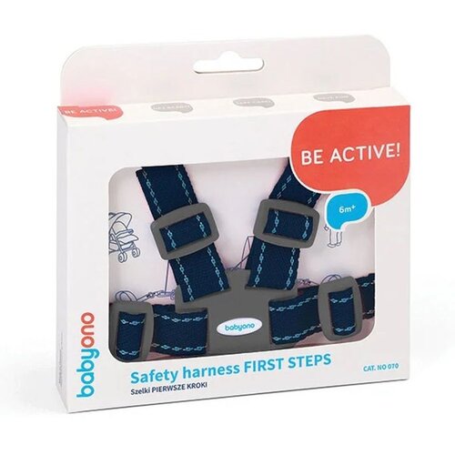 BabyOno Be Active Safety Harness First Steps dodatek za lase za otroke Black 6 m+ 1 kos Cene