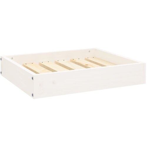  Krevet za pse bijeli 51,5x44x9 cm od masivne borovine Slike
