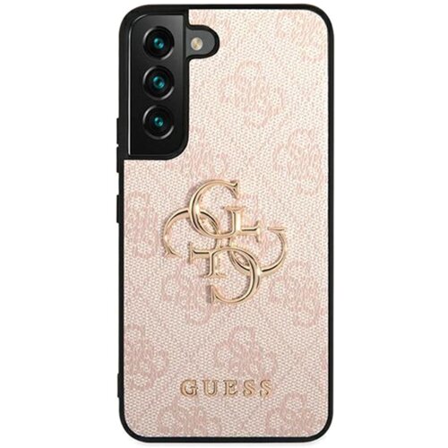 Guess GUHCS23S4GMGPI ovitek za Samsung Galaxy S23 5G - roza z zlatim logom Slike