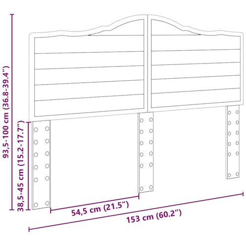  Uzglavlje s uzglavljem Sonoma hrast 150 cm Konstruirano drvo Slike