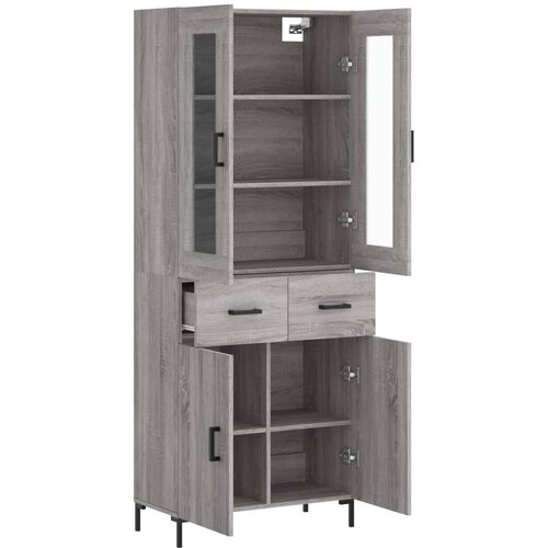  Visoka komoda siva sonome 69,5x34x180 cm od konstruiranog drva Slike