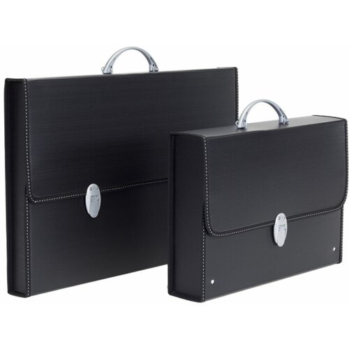 Pulse Folder A4 27X37X5 Crni Platnene Ivice Sa Kopčom 600280 Cene