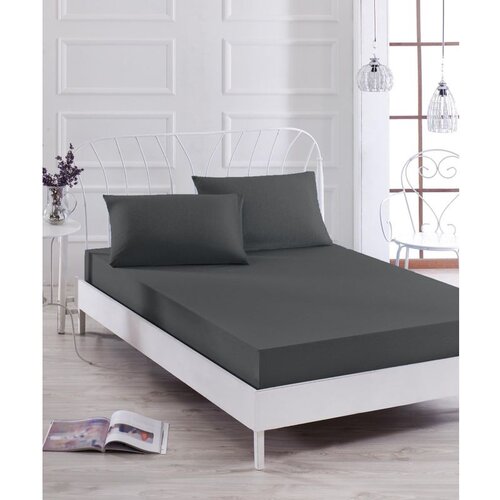  Düzboya - black grey single sheet set Cene