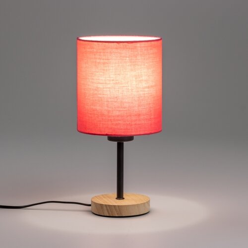  Brilagi - Stona lampa NUBILA WOOD 1xE27/25W/230V hrast/ružičasta Slike