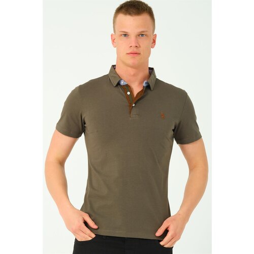Dewberry T8582 MEN'S T-SHIRT-DARK KHAKI-2 Cene