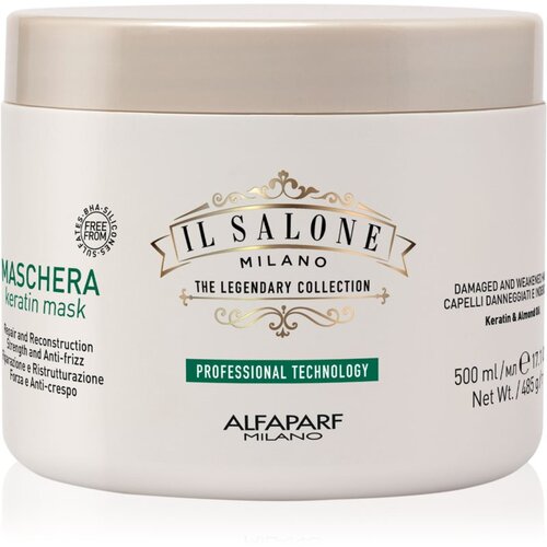ALFAPARF MILANO Il Salone Milano Keratin obnovitvena maska za po&amp;scaron;kodovane lase 500 ml Slike