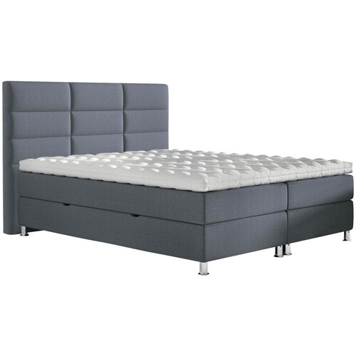 CARRYHOME POSTELJA Z VZMETNICO 180 cm x 200 cm , tekstil modra, siva Cene