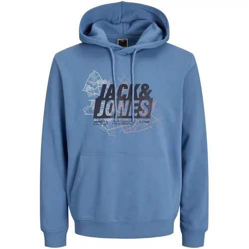 Jack & Jones Sweater majica mornarsko plava / golublje plava / roza / bijela